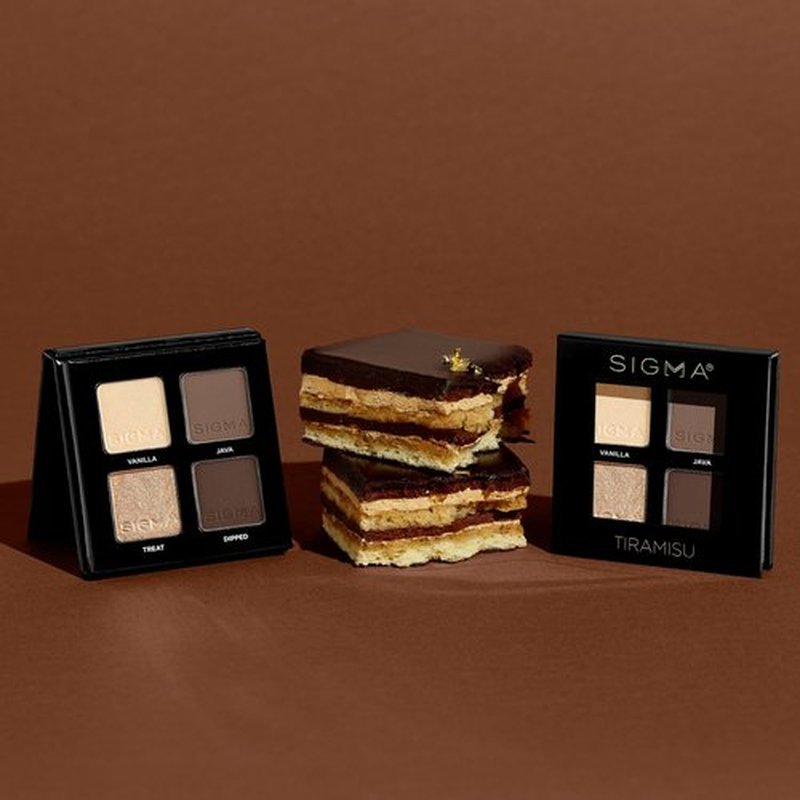 Sigma Beauty Tiramisu Eyeshadow Quad — Makeup Eyeshadow Quad with a Buttery Soft Formula and Buildable, Blendable Shades for a Flawless Eye Look, Designed for All Day Wear