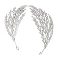 Coucoland Wedding Headpiece for Bride - Hair Jewelry Wedding Headband Tiara Leaf Headband Crown Tiara Bridal Silver Headpiece