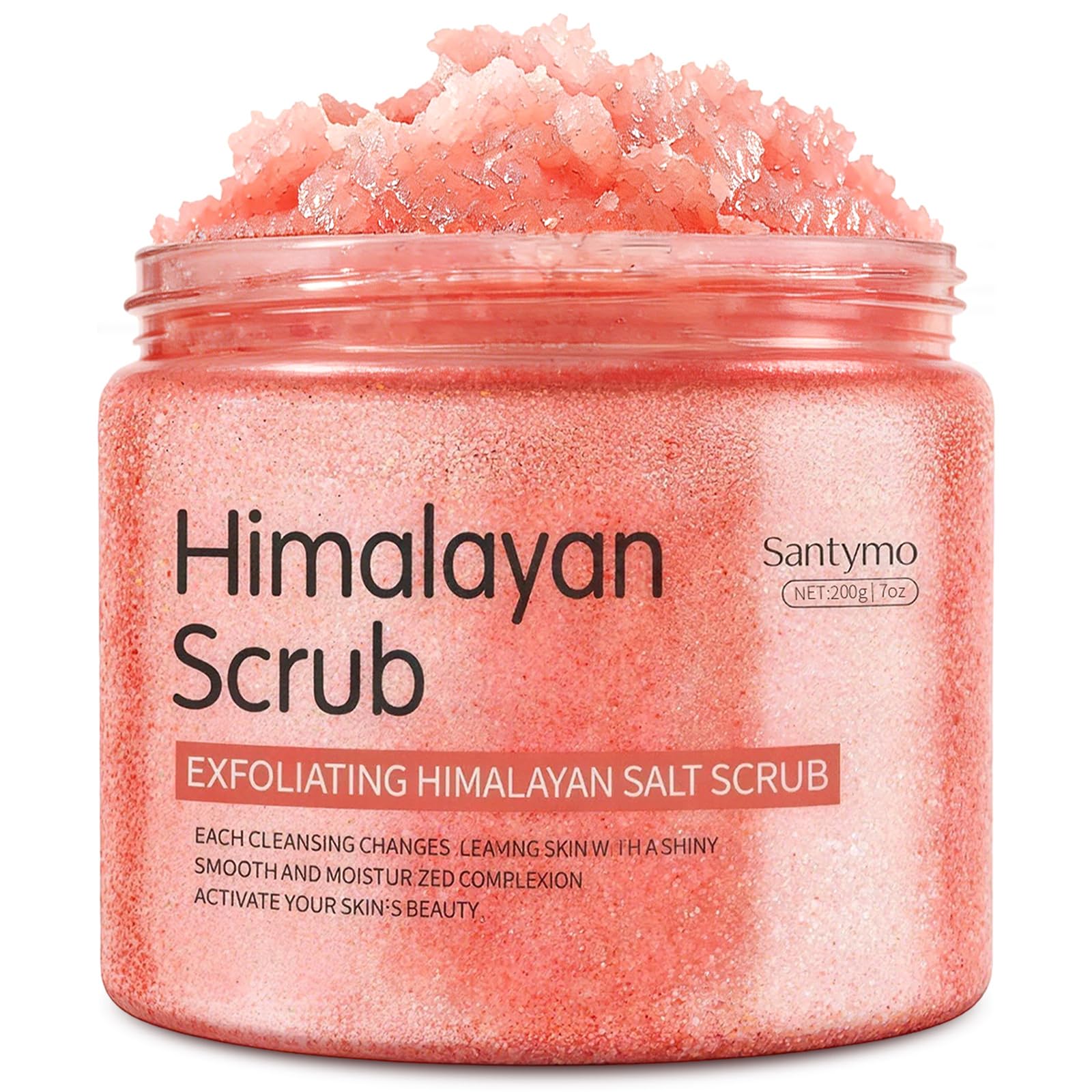 Himalayan Salt Scrub 7 oz for All Body, Natural Exfoliating Body Scrub with Squalane & Aloe Vera, Deeply Moisturizing Face Scrub, Fights Stretch Marks, Fine Lines, Wrinkles, Self Care Gift