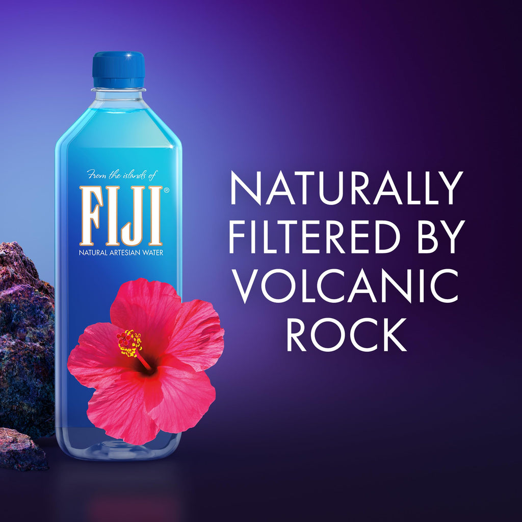 FIJI Natural Artesian Bottled Water, 1 Liter / 33.8 Fl Oz (Pack of 12)