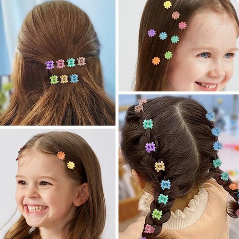 KANPRINCESS 70PCS Mini Claw Clips Small Hair Clips With Fancy Box, Flower and Colorful Designs for Women and Girls Hair Accessories Gift Set (SET3)