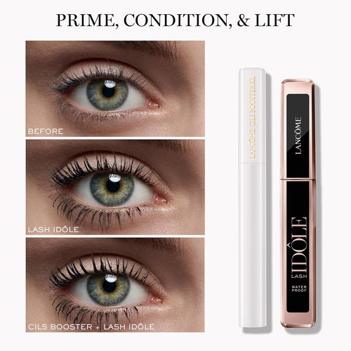 Lancôme Cils Booster XL Mascara Primer & Lash Idôle Black Mascara Duo - Lash-Lifting Full Size Set for Voluminous Lashes