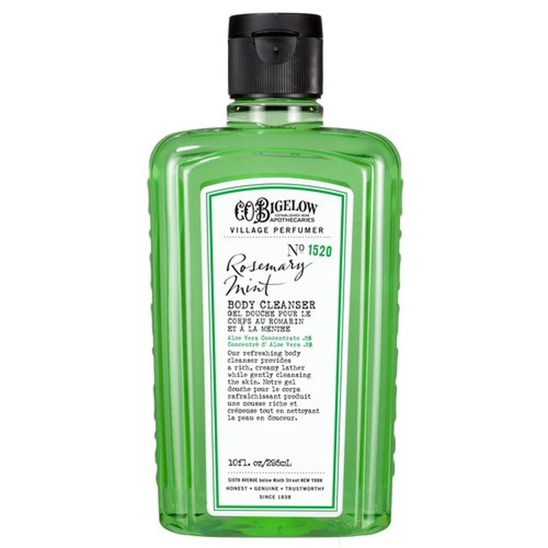 C.O. Bigelow Rosemary Mint Body Wash - Moisturizing Formula with Aloe Vera | 10 Fl Oz
