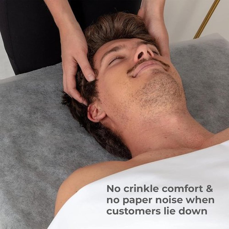 Disposable Massage Bed Cover - Non-Woven, Crinkle-Free Sheets for Spa & Tattoo Use | 31.5 x 71 Inches (60 Sheets)