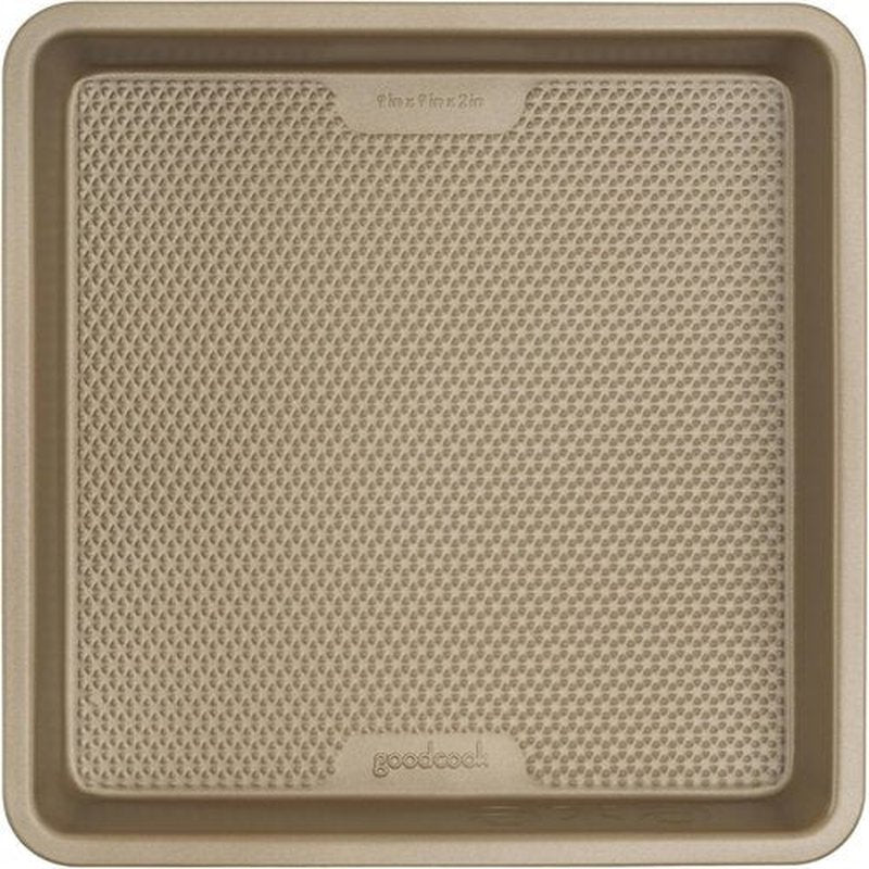 GoodCook BestBake Nonstick Square Baking Pan - Textured Carbon Steel, 9" | Bronze Finish