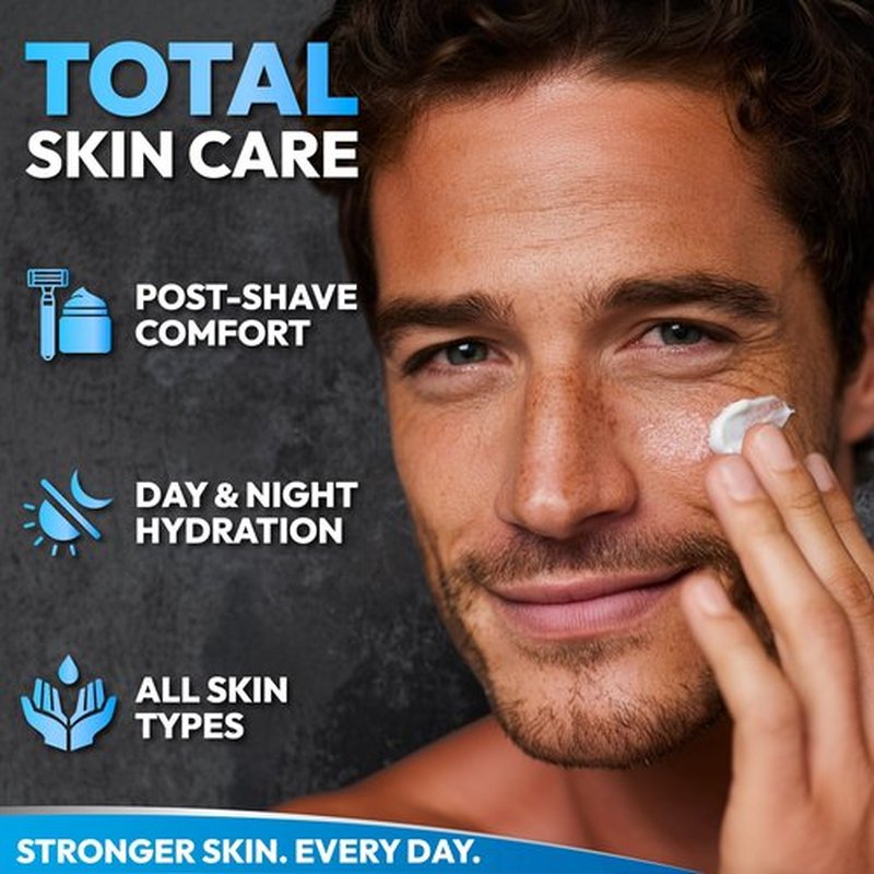 Mens Face Moisturizer Cream - Anti Aging & Wrinkle Repair - After Shave Lotion for Men with Collagen, Retinol, Peptides, Jojoba Oil - Age Facial Skin Care - Lightweight Day & Night Cream - 4.2 OZ