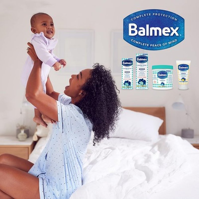 Balmex Complete Protection Baby Diaper Rash Cream - Zinc Oxide & Soothing Botanicals, 2 Oz