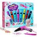 8-Count Nail Art Pen Set for Kids, Non-Toxic Nail Polish & Glitter with Doodle Tip, Nail Art Kit for Girls 7-12, Birthday for 8-12, Toys for 10 Year Olds, Includes Stickers, Gems