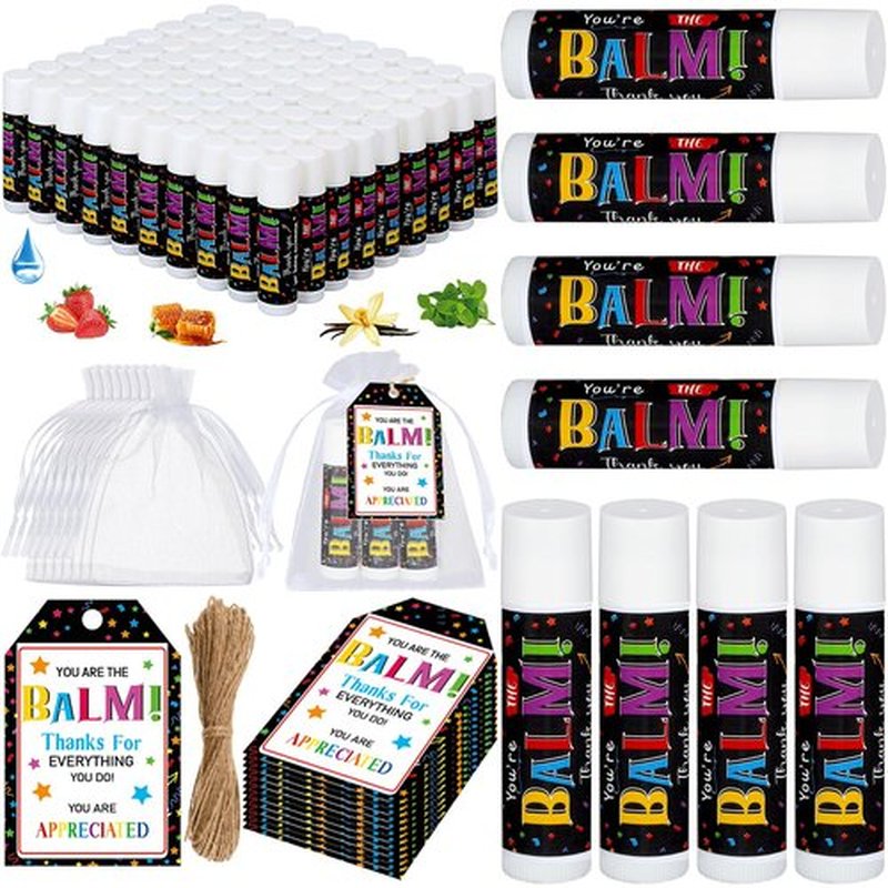 Siifert 50 Pack Employee Appreciation Lip Balms Gifts Bulk, You Are The Balms Thank You Gifts for Staff Coworkers Teacher Nurse Volunteer Appreciation