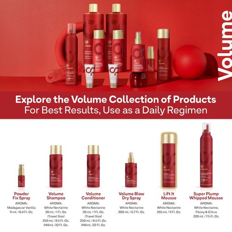 Colorproof Volume Lift It Hair Mousse 9 Fl. Oz. Volumizing Mousse, White Nectarine Scent