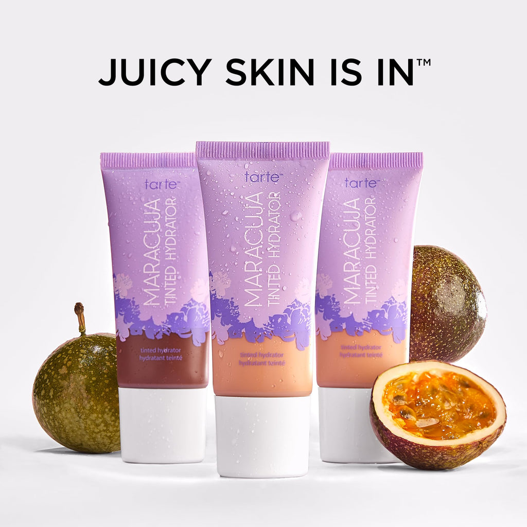 tarte maracuja tinted moisturizer – Lightweight Sheer Foundation with Buildable Longwear Coverage, Hyaluronic Acid for Hydrated Skin, Vegan & Cruelty-Free, full size, 56N rich neutral