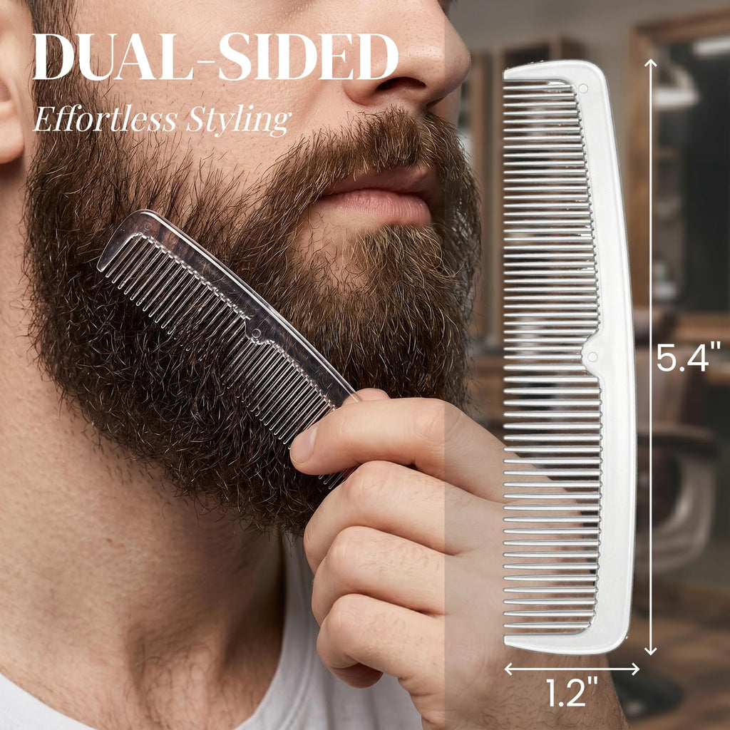 Nagpew 200 Pieces Disposable Combs, Individually Wrapped Hair Dye Comb with Fine and Wide Tooth, Small Plastic Pocket Pick Bulk Barber Supplies for Men, Women, Hotel, Travel, Homeless