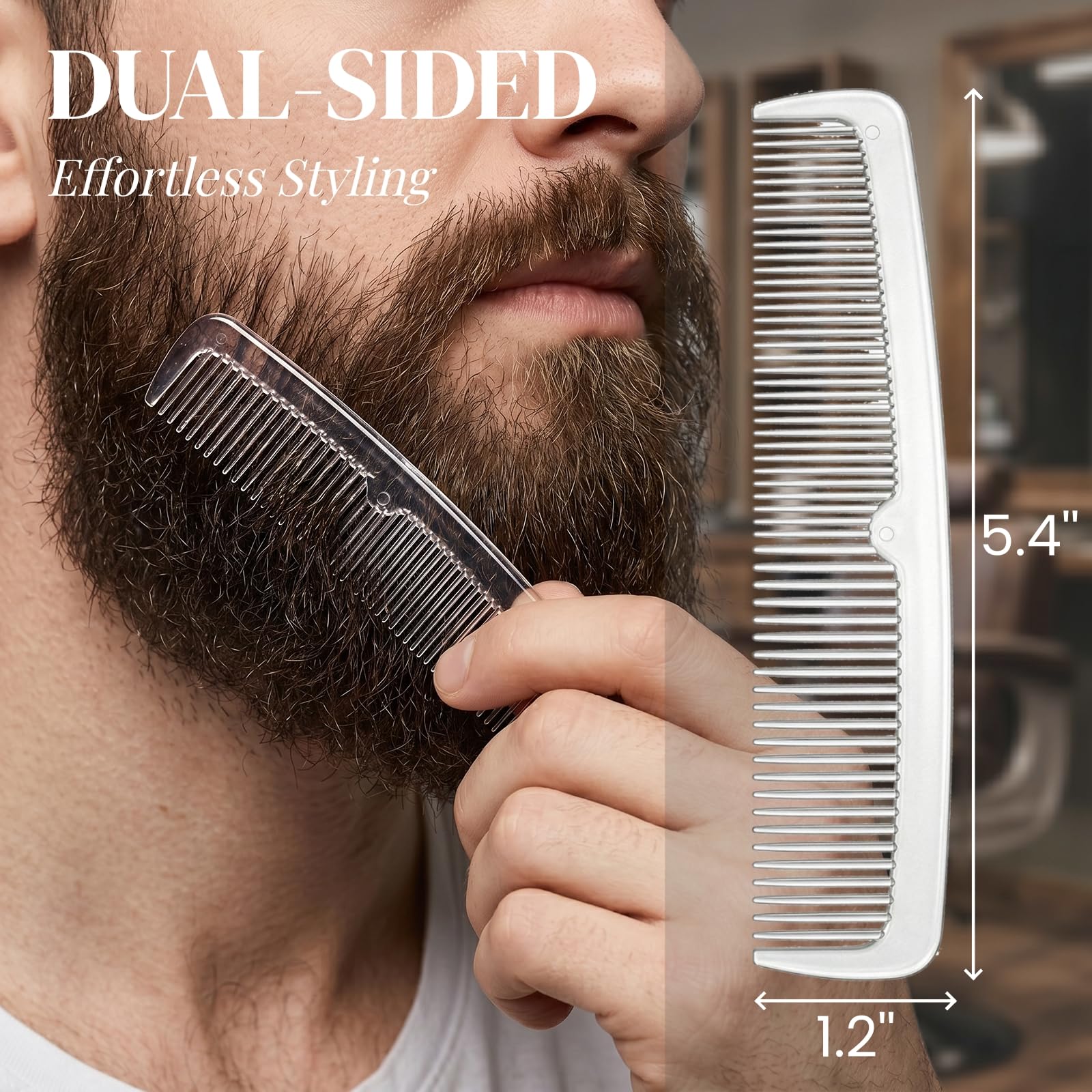 Nagpew 200 Pieces Disposable Combs, Individually Wrapped Hair Dye Comb with Fine and Wide Tooth, Small Plastic Pocket Pick Bulk Barber Supplies for Men, Women, Hotel, Travel, Homeless
