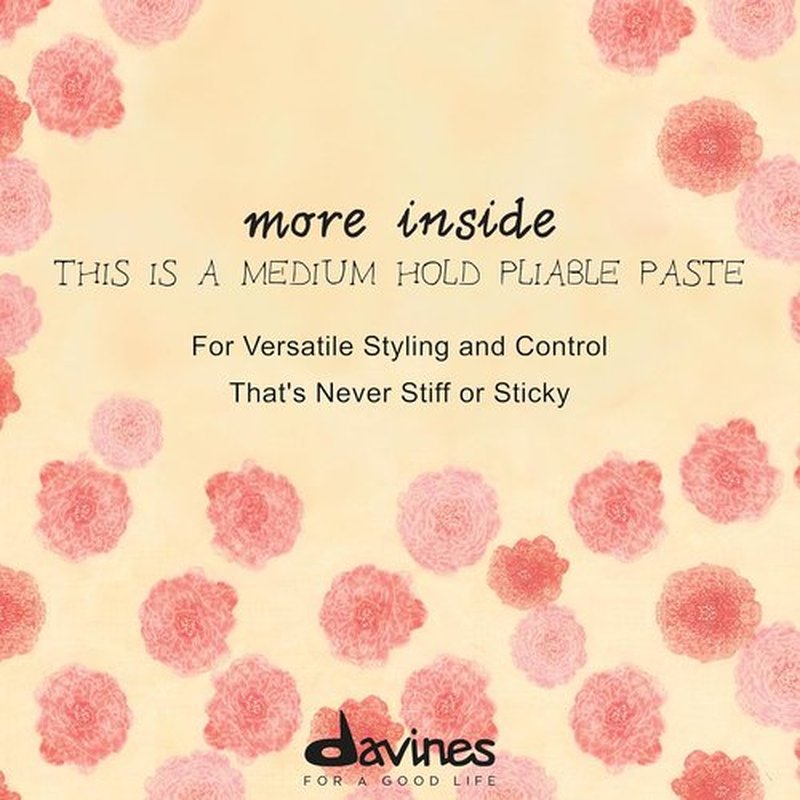 Davines Medium Hold Pliable Paste - Natural Texture & Control | 4.23 Fl Oz for Flexible Styling