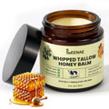 LEENAE Whipped Beef Tallow Moisturizer with Honey – Grass Fed Tallow Face & Body Balm, Unscented Natural Skin Cream with Olive Oil, 4 oz