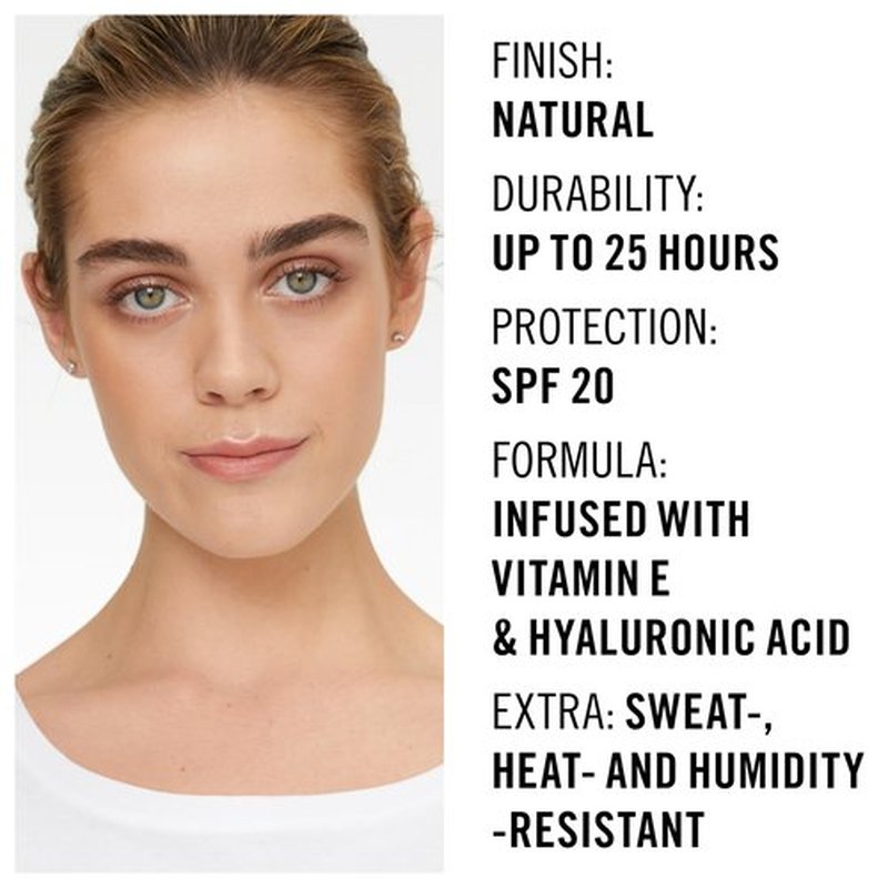 Rimmel London Lasting Finish 25HR - 203 True Beige - Foundation, 25-Hour Wear, Full Coverage, Waterproof, 1oz