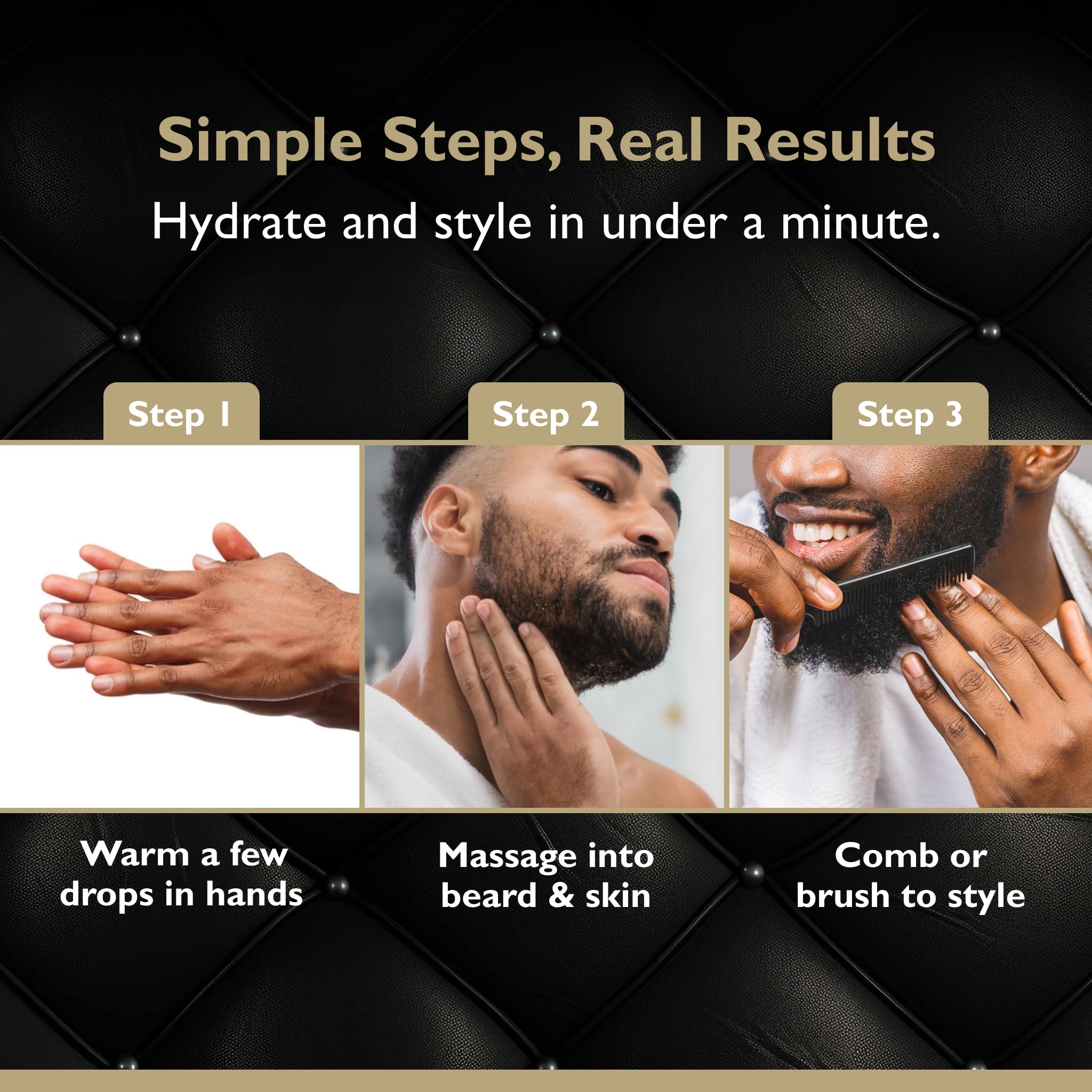 DandyMen Beard Oil for Men – Hydrating Beard Conditioner & Softener with Sweet Almond & Argan Oils – 2 oz, Obsidian Cardamom