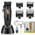 KEMEI Hair Clippers for Men Professional, Barber Clippers for Hair Cutting & Grooming, Cordless Beard Trimmer with Charging Base LED Display KM-2230 Black