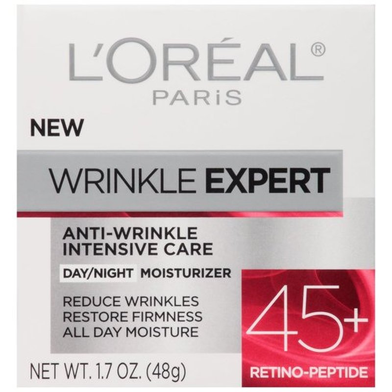 L'Oreal Paris Anti-Aging Face Moisturizer - Wrinkle Expert 45+ with Retino-Peptide, 1.7 fl. Oz
