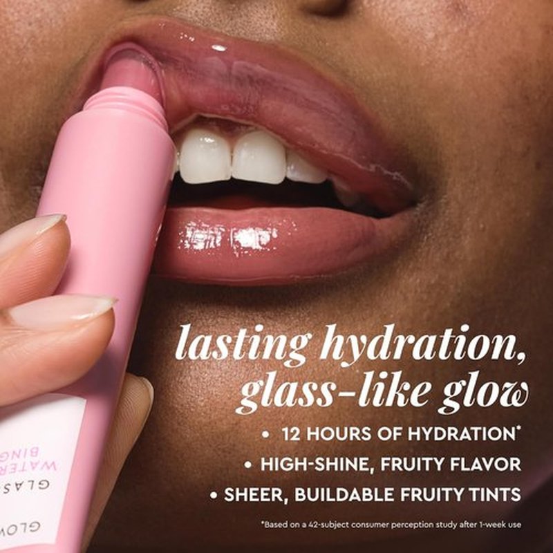 Glow Recipe Glass Balm Lip Treatment - 12Hr Hydrating Moisturizer with Hyaluronic Acid | Clear Tint, Ice Bingsoo (15 ml)