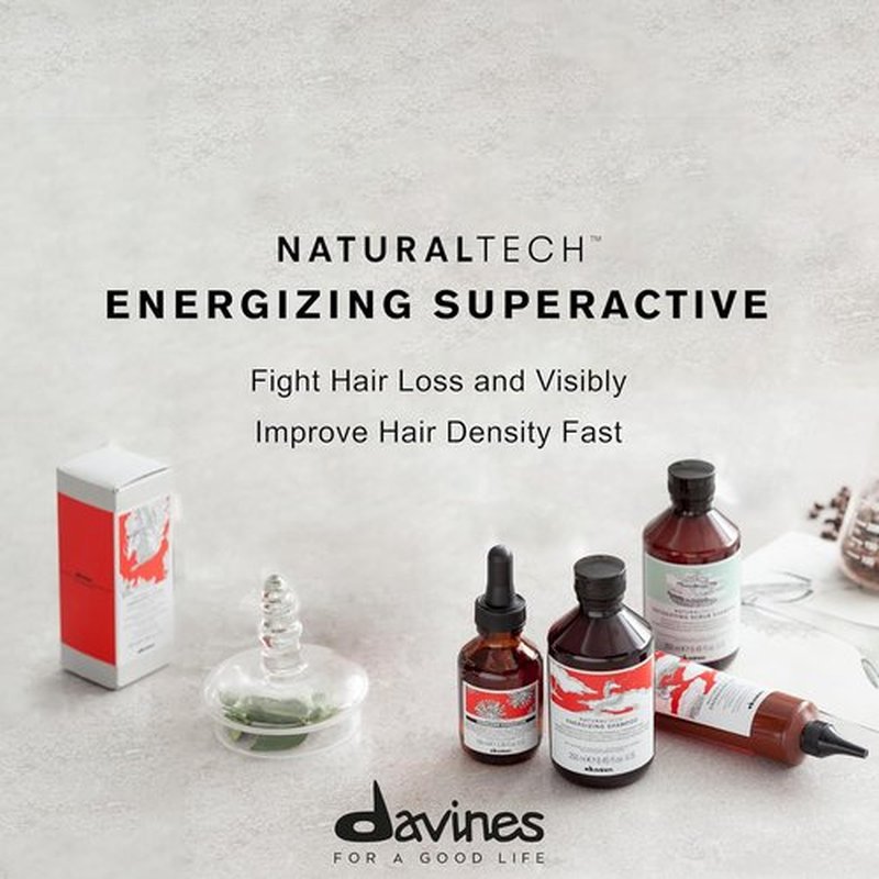 Davines Energizing Superactive Thickening Serum - Stimulates & Fortifies Thinning Hair | Travel Size 3.38 Fl Oz
