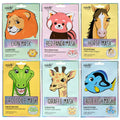Epielle Character Face Mask Wild Kingdom 6 Pack, Fun & Effective Korean Skin Care, Spa Party Favors, Birthday Gifts for Women, Self Care Gifts
