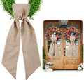 Skiennix 2 Pack Burlap Wreath Sash - Blank for Monogram Embroidery | 5'' L x 54'' W, Brown