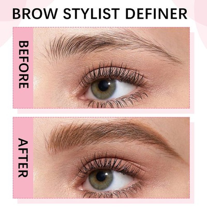 Regine Switzerland Eyebrow Pencil - Ultra-Fine 0.1mm Waterproof Formula | 2-in-1 Double-Ended Design with Spoolie Brush