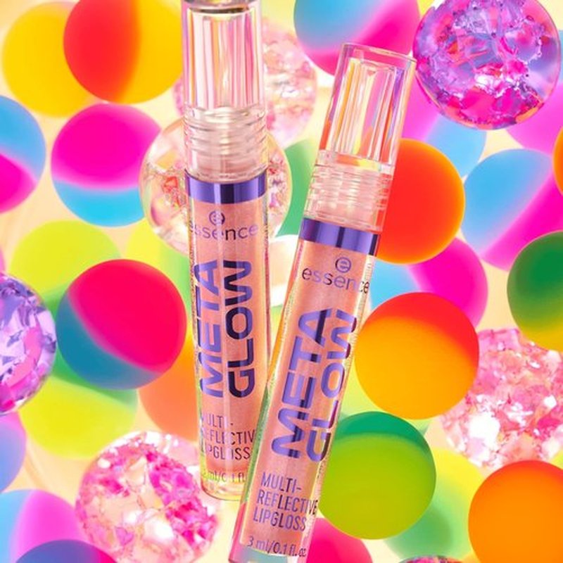 Essence | Meta Glow Multi-Reflective Lip Gloss - Iridescent Shimmer, Holographic Finish | Vegan & Cruelty-Free (02 | Digital Pink)