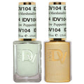 DND Gel Polish Set - Coquette Collection | Chip-Free UV/LED Gel & Air Dry Nail Lacquer Duo - 104 Peppermint Marshmallow, 0.5 Fl Oz