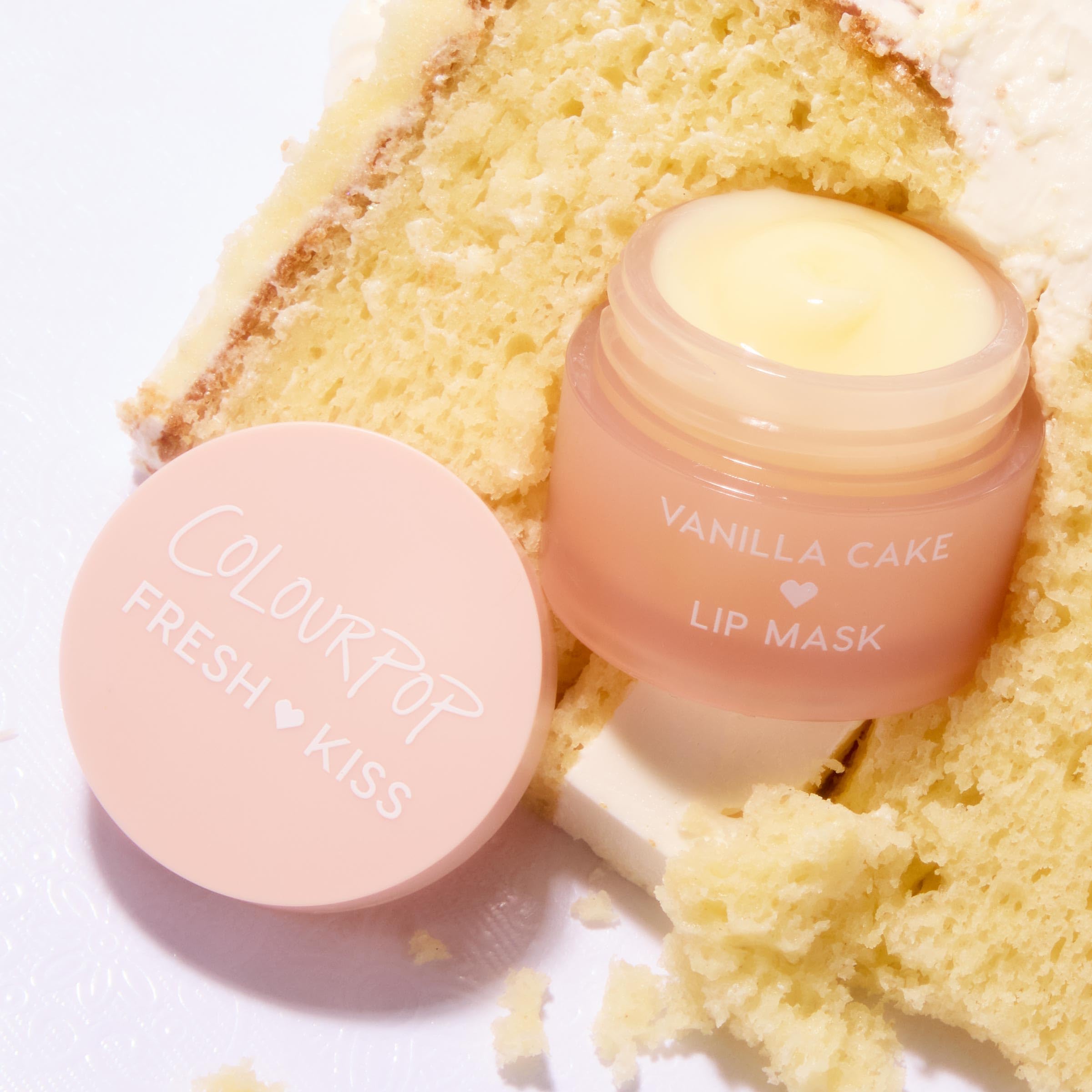 ColourPop Fresh Kiss Lip Mask - Leave-On Lip Moisturizer & Overnight Treatment - Replenishes Dry Lips with Shea Butter & Vitamin E - Vanilla Cake (0.28 oz)