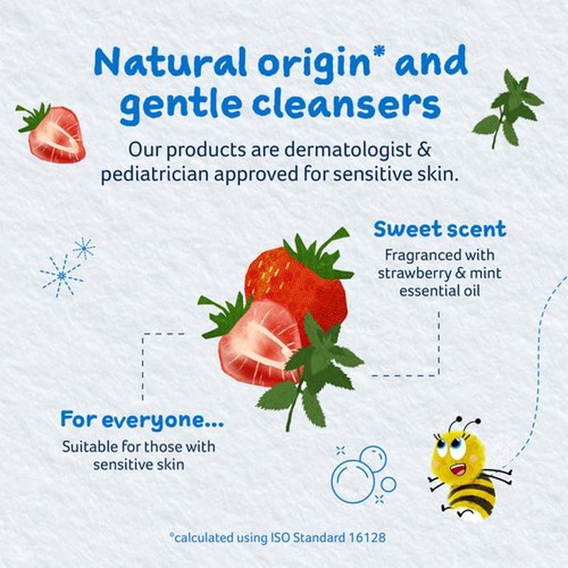 Childs Farm, Kids Shampoo for Dry, Sensitive, Eczema-prone Skin & Scalp, Strawberry & Organic Mint, Detangles & Nourishes, Vegan, Cruelty-Free, 8.4 Fl Oz