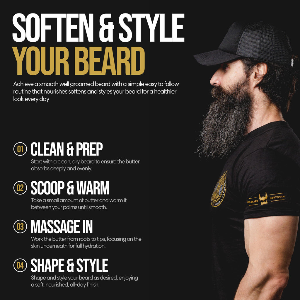 The Beard Struggle Warrior’s Beard Butter Surtr's Fury - Platinum Collection - Non-Greasy Low-Hold Formula, Luxurious Cologne-Grade Fragrances 100% Natural - 50g / 1.76 US. oz. Warrior-Glass Jar