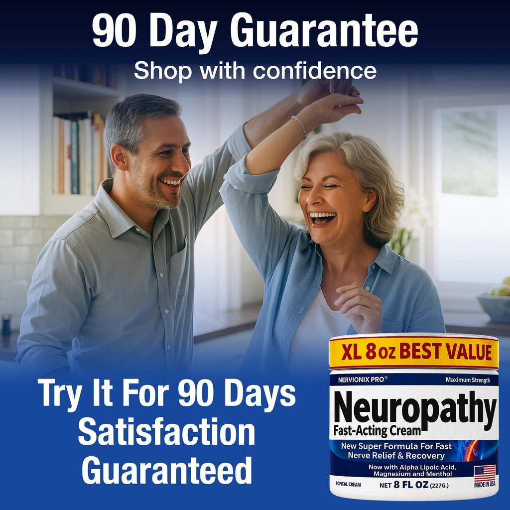 Neuropathy Nerve Relief Cream – Extra Large 8 oz – Maximum Strength for Feet Hands Legs Toes Back – Natural Ingredients Arnica Aloe Vera MSM Vitamins – Fast-Acting Soothing Relief – Super Value 8 oz