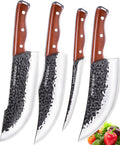 Naitesen 4PCS Butcher Knife and Kitchen Knife Set with Gift Box