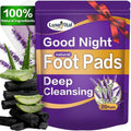 LuxeVital Natural Deep Cleansing Foot Pads - Goodnight Bamboo Foot Patches for Overnight Sleep Foot Care