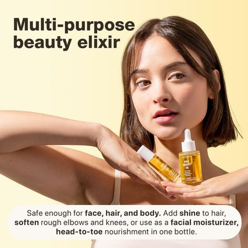Onsen Secret Nail & Cuticle Repair Oil (10ml) - Dry Oil Formula - Japanese Tsubaki, Tea Tree & Jojoba - Strengthens Nails, Repairs Cuticles, Hydrates Skin & Hair - Natural & Vegan