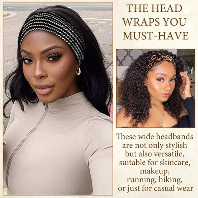 STGDAK 4 Pack Wide Headbands for Women Cute Boho Headband Stripe Knotted Turban Head Bands Soft Hair Wraps African Head Scarf Fashion Turban Hairband Large Scarf Headband For Women’s Hair Accessories