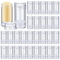Teenyyou 30 Pcs Empty Deodorant Containers Twist up Filling Stick Plastic Deodorant Container Refillable Bottles Bottomfill Round Lip Balm Tubes for Homemade DIY Lipstick Crayon(30 ml,Clear)