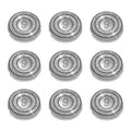 9 Pack SH90 Replacement Head Compatible with Philips Norelco Series 9000(S9xxx) /8000(S8xxx) ， Upgraded SH90 Compatibility Double blades for norelco 9000 replacement heads
