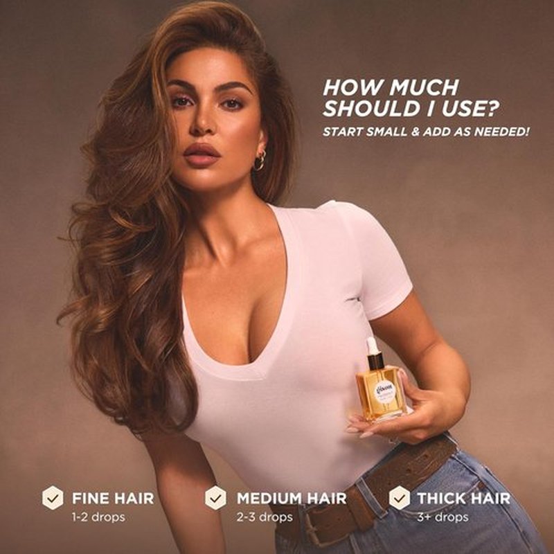 Gisou Honey Infused Hair Oil - Hydrating Frizz Control Treatment with Mirsalehi Honey | 1.7 Fl Oz
