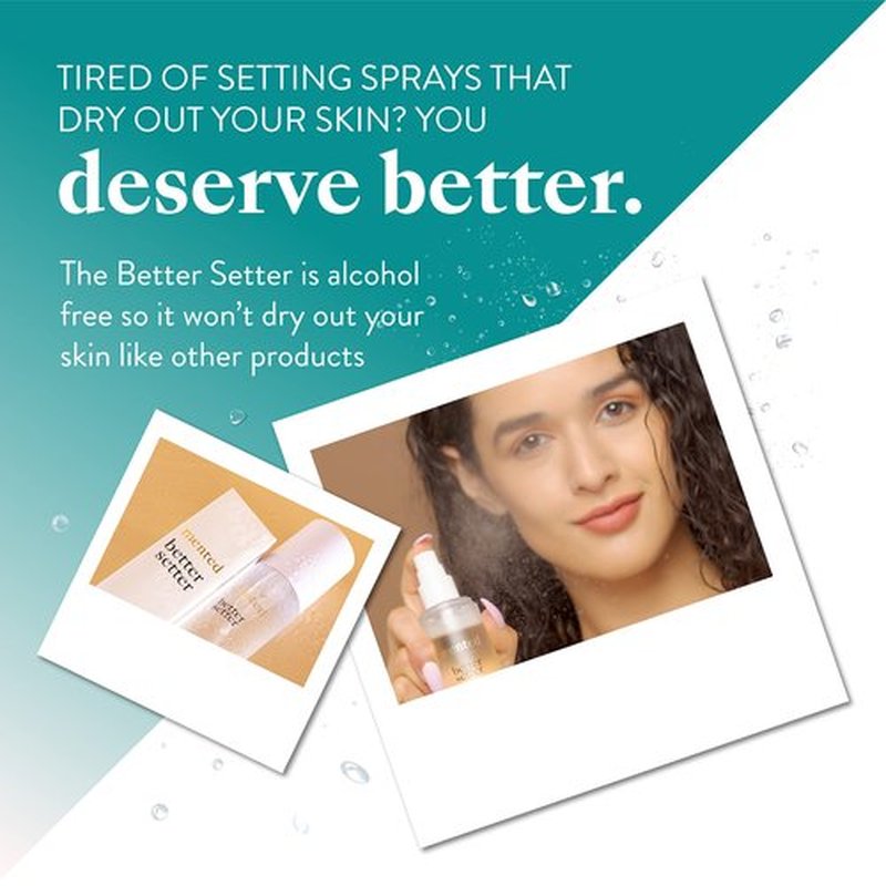 Mented Cosmetics Better Setter Setting Spray, Alcohol Free Makeup Setting Spray Finishing Spray for Makeup with Vitamin C + Coconut Water, Hydrating Facial Spray, Vegan, Cruelty Free, Fragrance Free