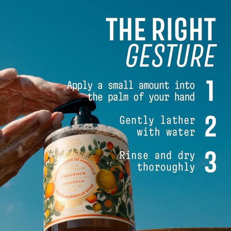 Panier des Sens - Moisturizing Liquid Hand Soap - Fresh Citrus Scent - 97% Natural - 16.9 Fl Oz
