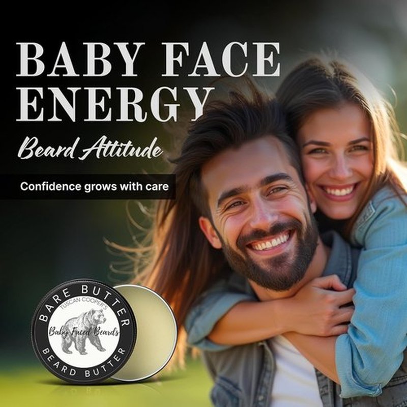 Tuscan Cooper's Beard Butter - Moisturizing Balm for All Hair Types | 4oz Bare Unscented Hydration