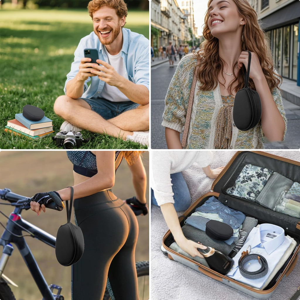 co2CREA Hard Case for SHOKZ New OpenRun Pro 2/1/Mini, OpenRun Standard/Mini, OpenMove, OpenSwim Pro, OpenSwim, Compatible with All SHOKZ Open-Ear Bone Conduction Sport Headphones, Black Case