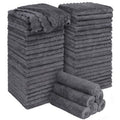 Orighty Makeup Remover Cloths, Cleansing, Reusable, Soft & Washable Coral Fleece Microfiber Washcloths/Towel for Face, Eye, Lips, Pack of 48, 12 x 12 inch (Grey)