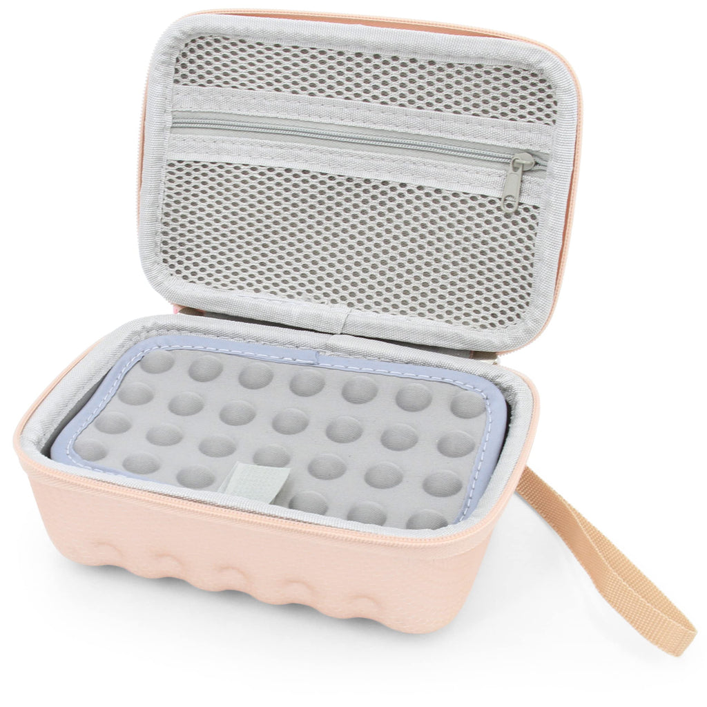 CASEMATIX Rose Gold Clipper Blade Holder - Protective Storage Case with Barber Blade Holder Foam and Hard Shell Impact-Resistant Outer