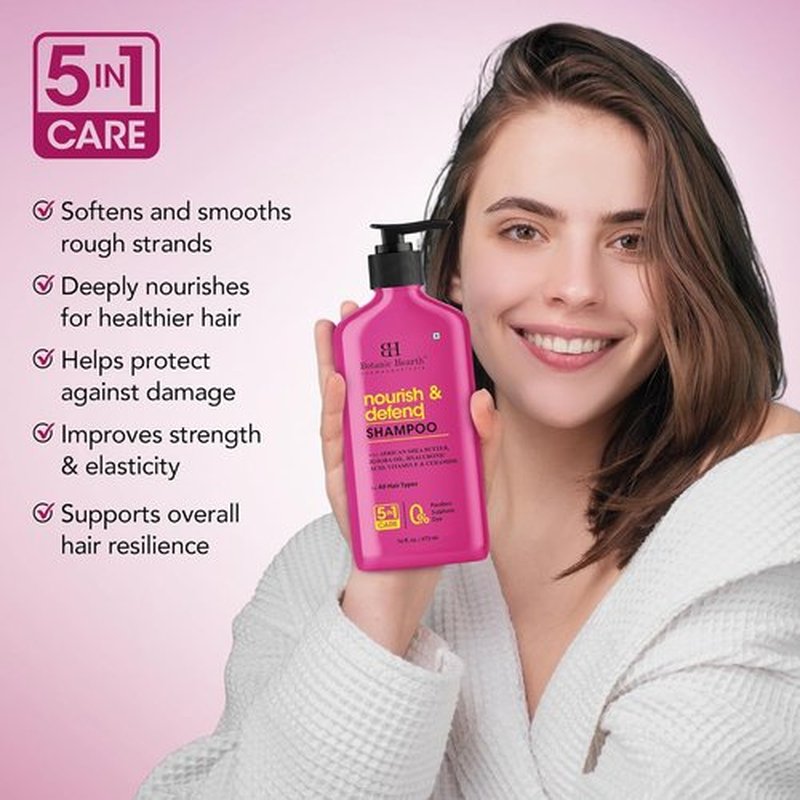 Botanic Hearth African Shea Butter Shampoo - Nourishing Formula with Jojoba Oil & Vitamin E | 16 Fl Oz for All Hair Types