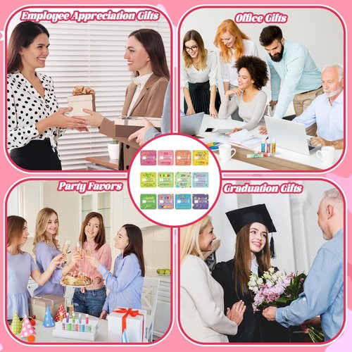 Skiennix Thank You Lip Balms - 48 Pcs Bulk Travel Size Gifts for Employees, Teachers & Nurses