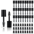 27Pcs Empty Mascara Tubes with Wand Mini 3ml Empty Mascara Bottles with Brush Rubber Inserts Small Sample Size Eyelash Growth packing Tube Container for Travel(Black)